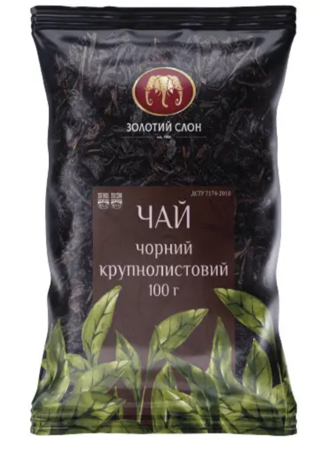 Чай чорний Золотий Слон крупнолистовий 100 г